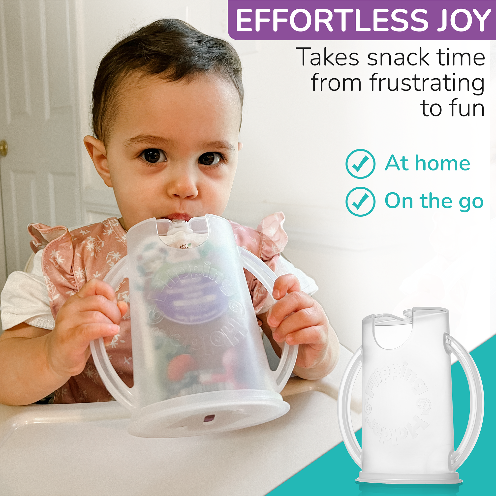 Flipping Holder DELUXE w/ LID (White)