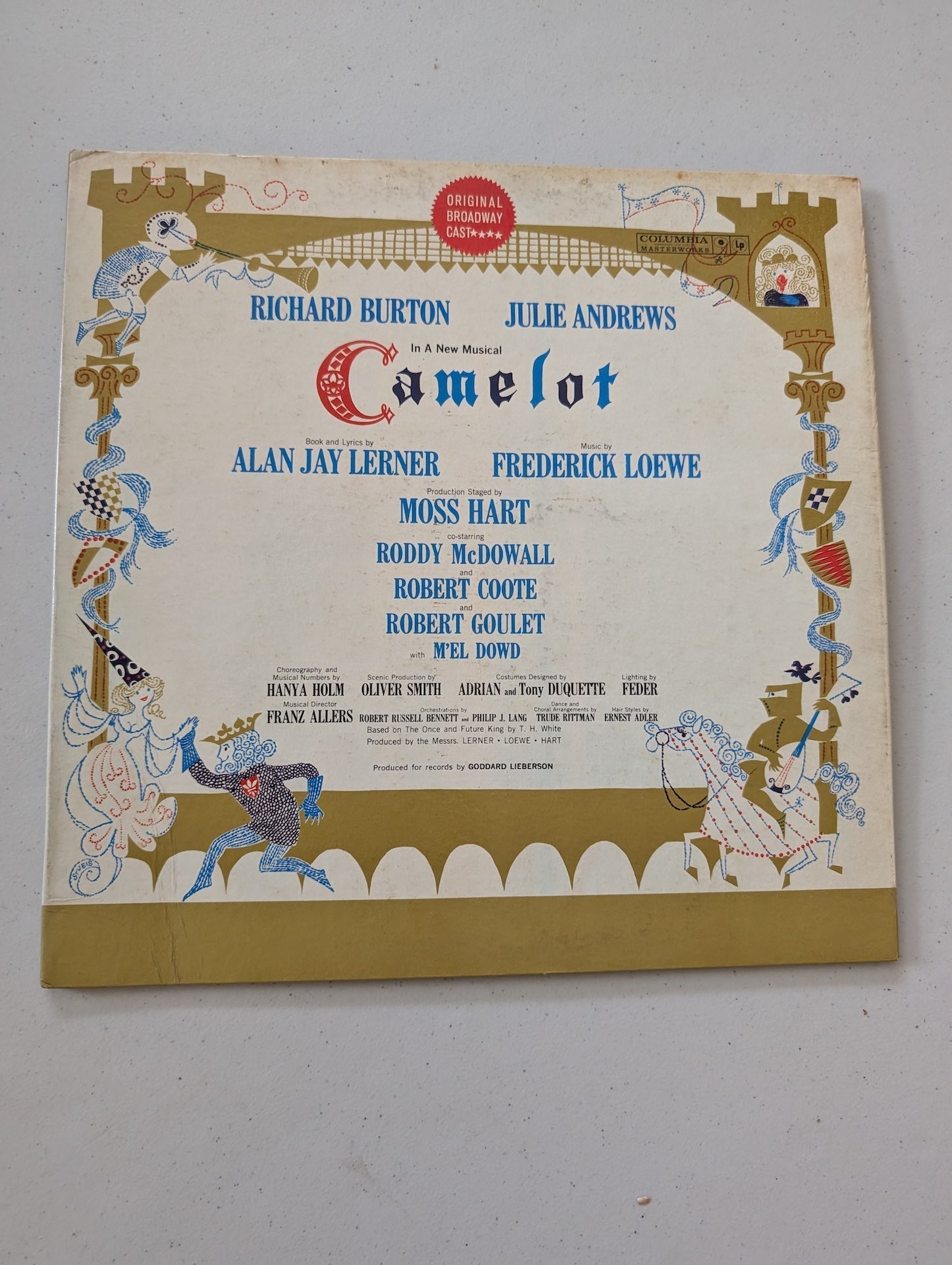 Camelot Orig Cast Richard Burton, Julie Andrews  Album Vinyl LP Exc(Vintage Vinyl Record LP Album Soundtrack)