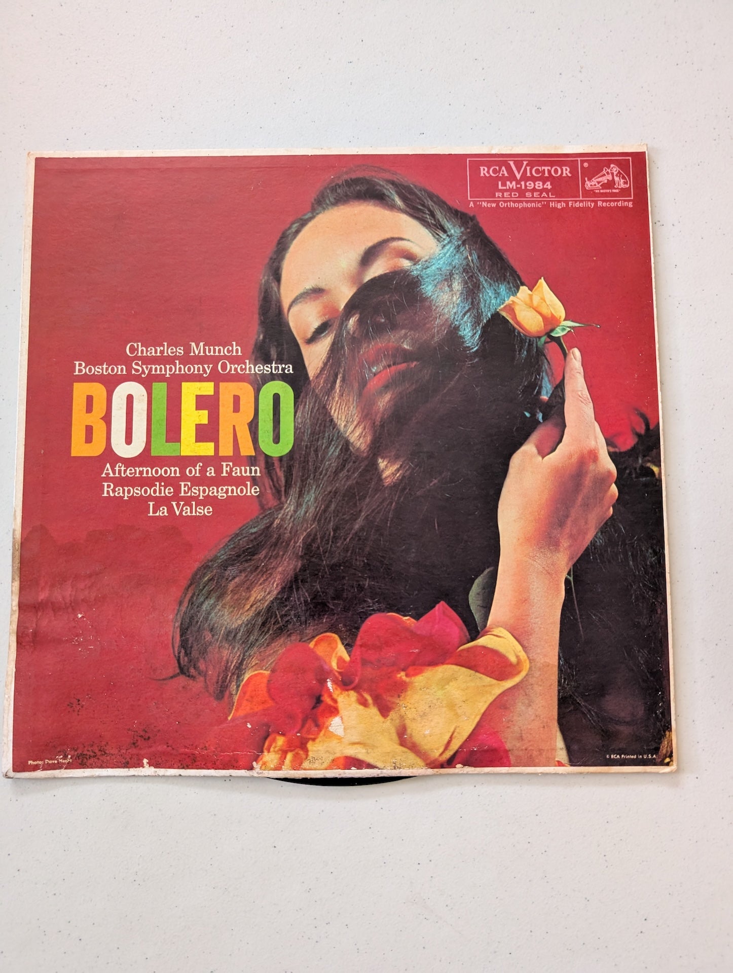 BOLERO By Charles Munch, Boston Symphony Orchestra Vintage Vinyl LP 1958(Vintage Vinyl Record LP Album)