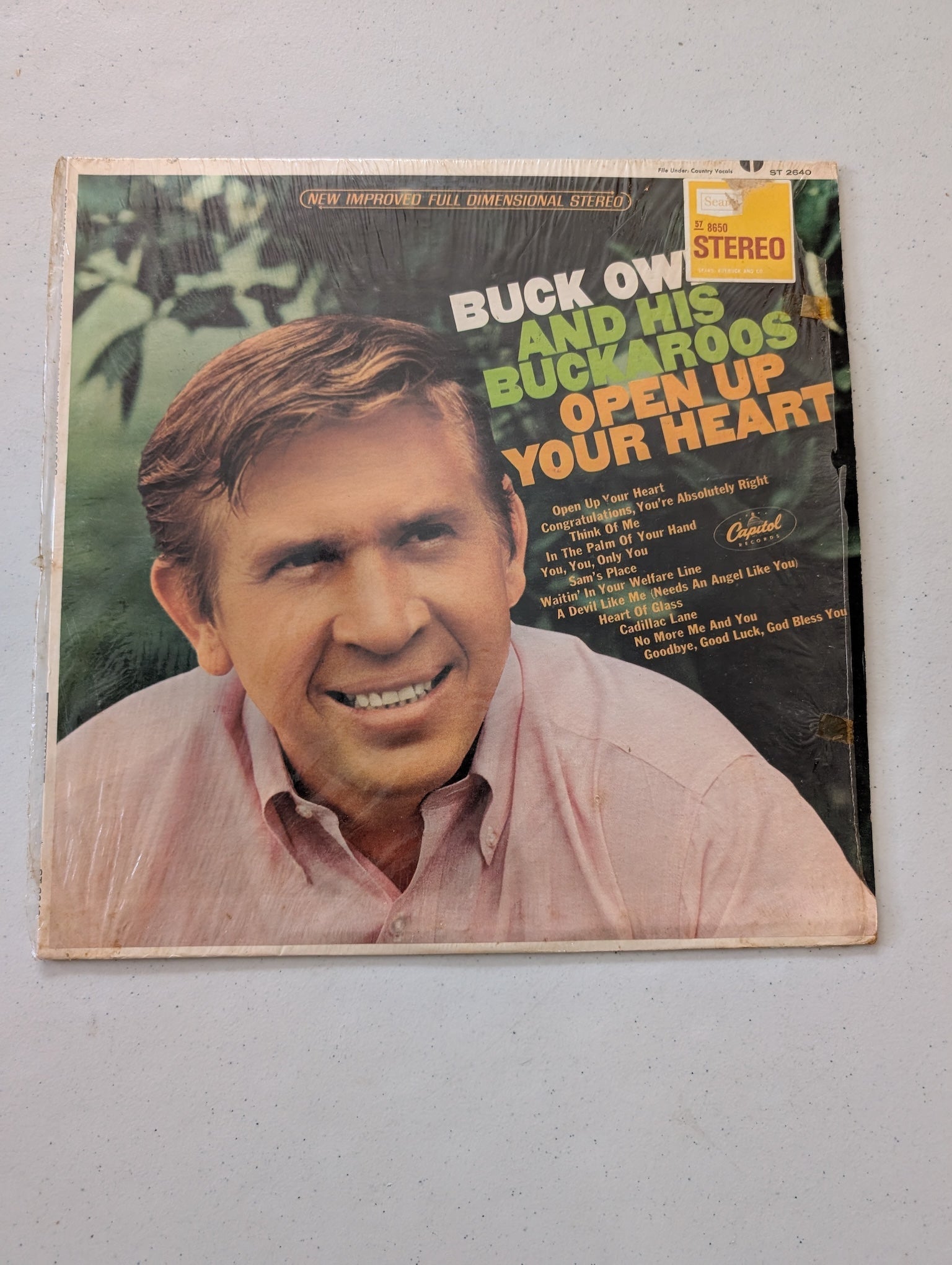Buck Owens And His Buckaroos Lp Open Up Your Heart On Capitol (Vintage Vinyl Record LP Album)