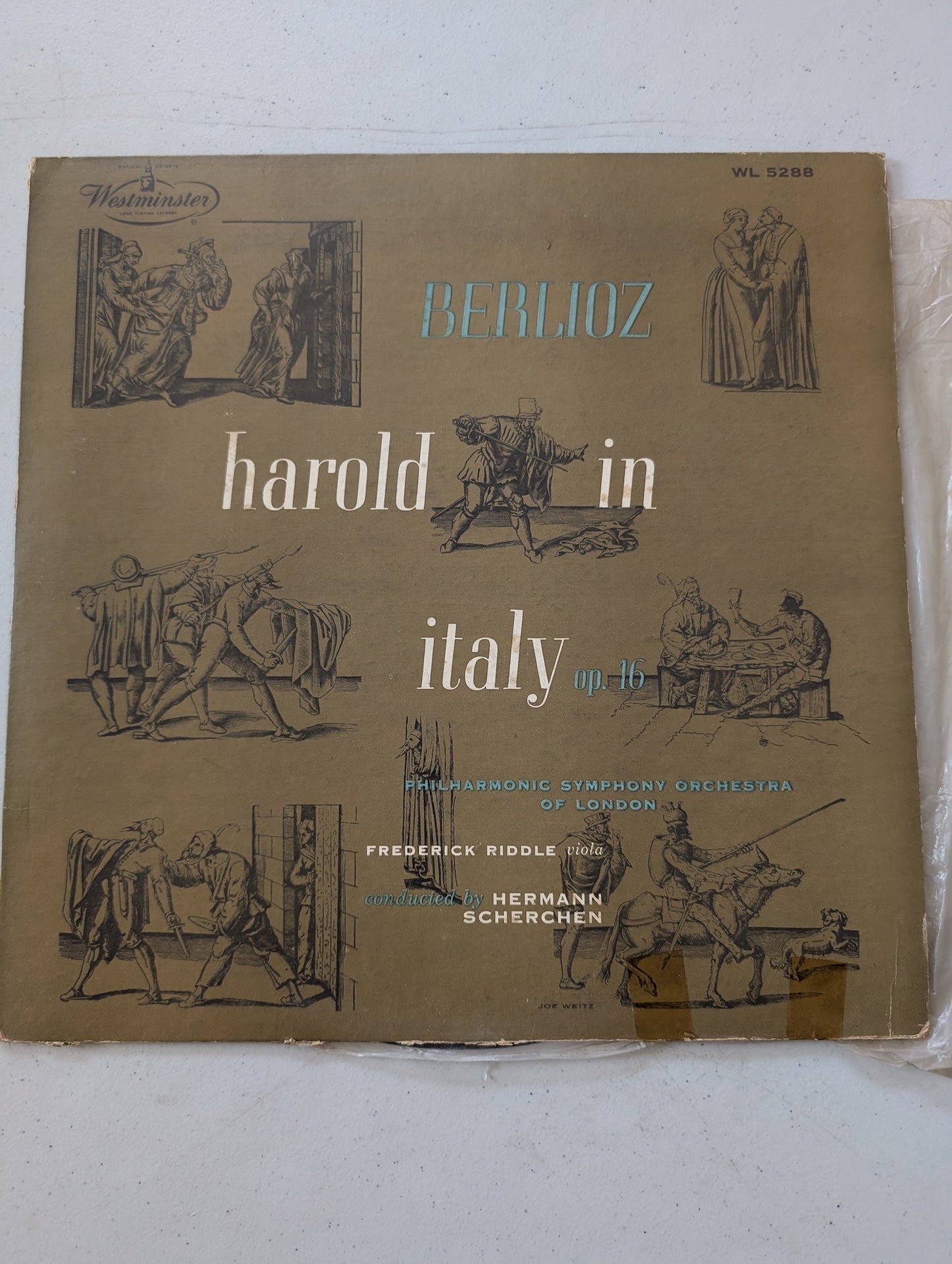 Berlioz / Frederick Riddle, Philharmonic Symphony Orchestra Of London - Conductor Hermann Scherchen – Harold In Italy, Op. 16(Vintage Vinyl Record LP Album)