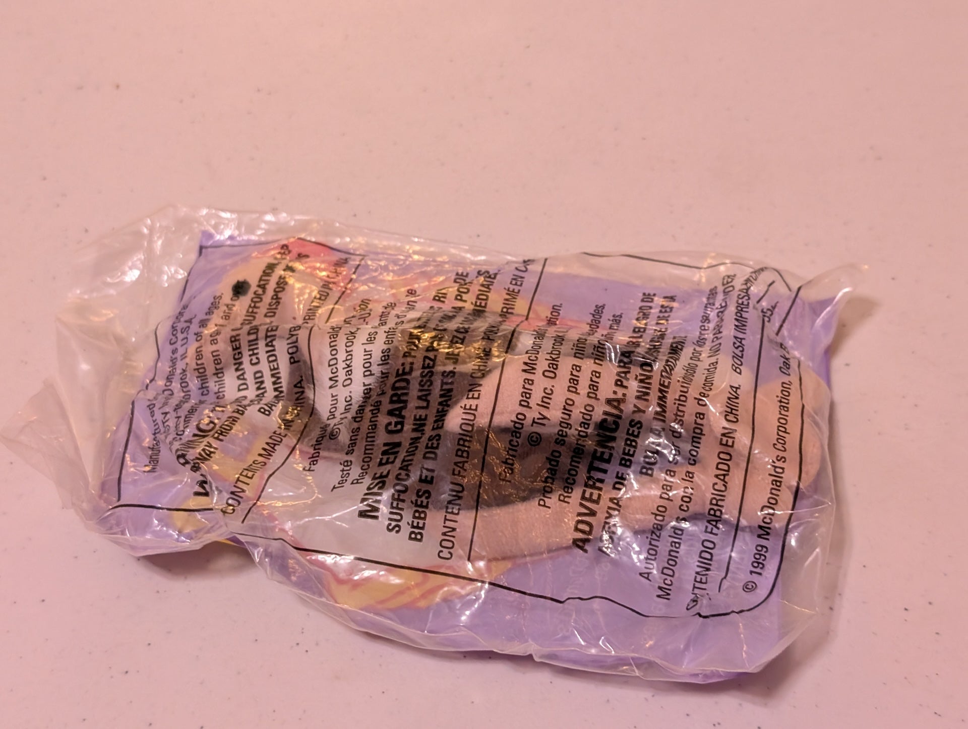 Stretchy - McDonald's / Ty Teenie Beanie Baby (Pink, 1997, Plush Toy, Vintage, Stuffed Animal, Retired)