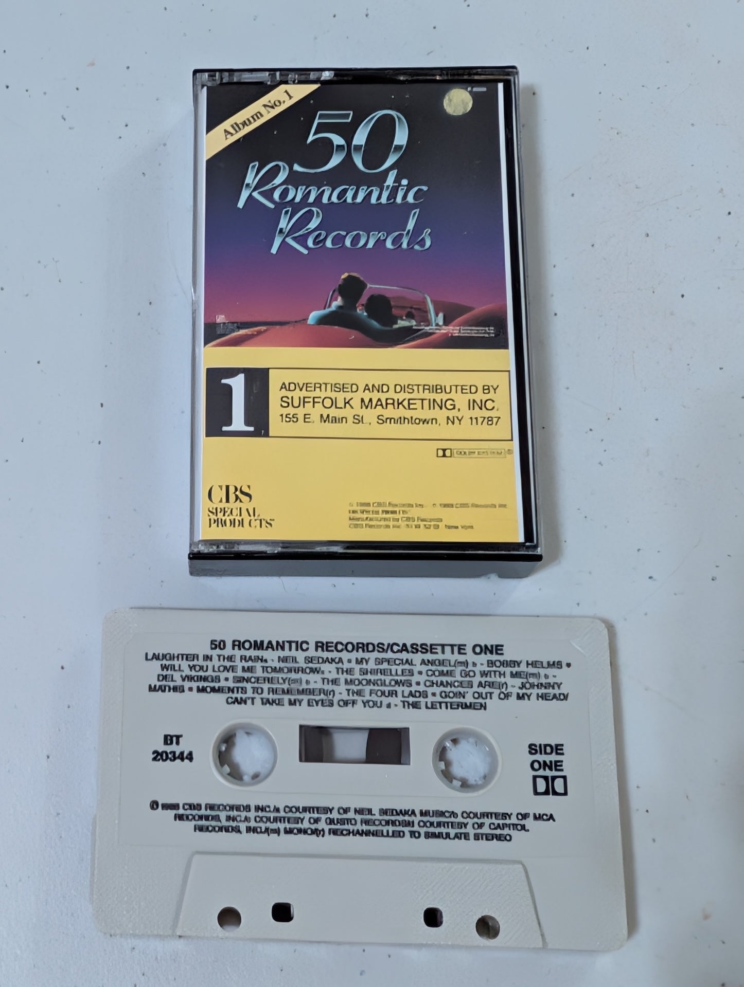 50 Romantic Records Album No. 1 (cassette, tape, album, music, vintage, OOP)