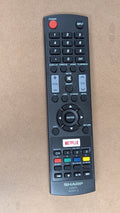 GJ221-C from Sharp - 2010s Electronics > Accessories > Remote Controls (Plastic Rubber LCD TV Remote, Utilitarian, Black)