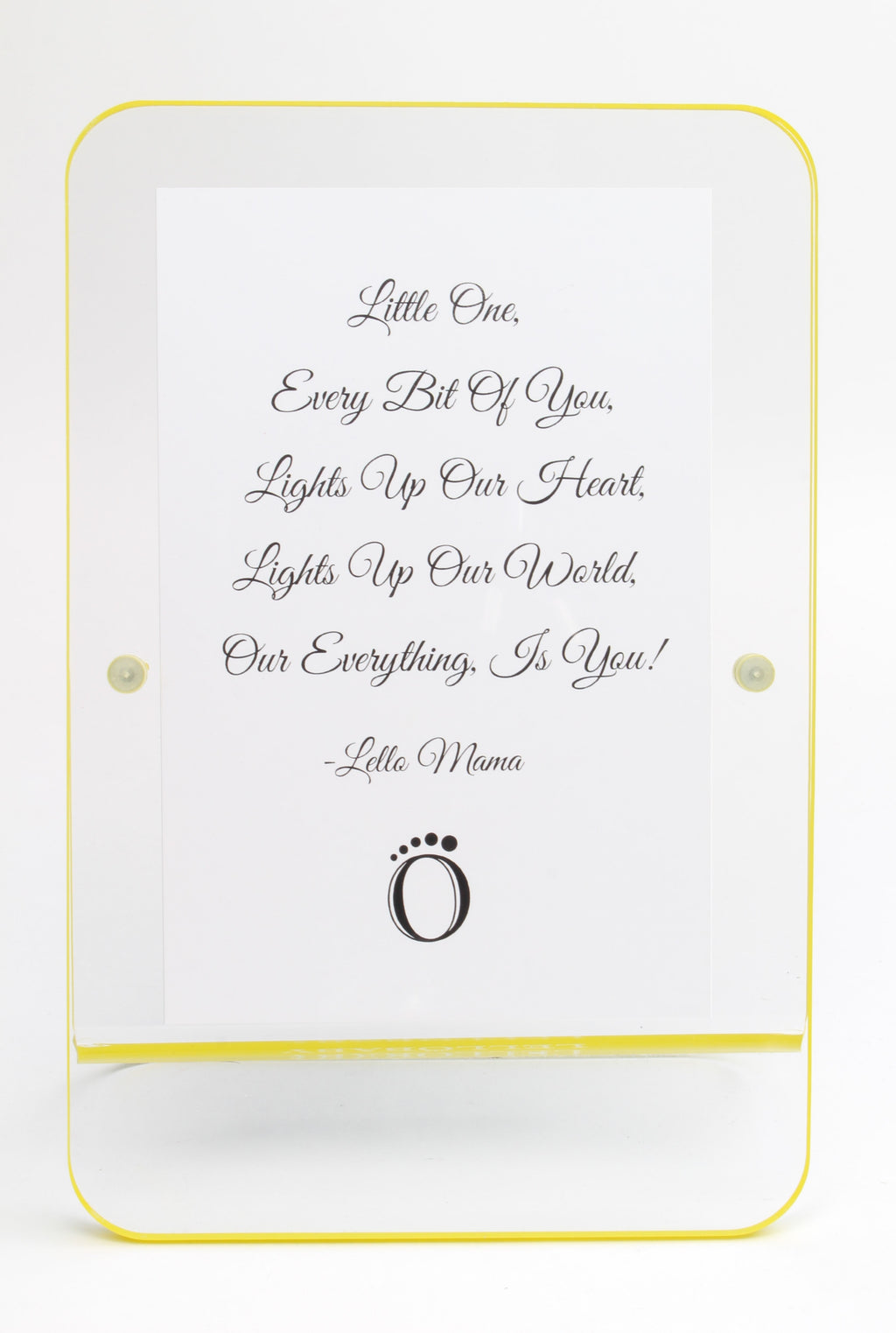 LELLOBABY™ - Acrylic Picture Frame Yellow Border (For 4" x 6" Vertical Photos)
